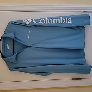 Columbia Omni-Shade Rapid Creek Pullover, blue small men's UPF 50